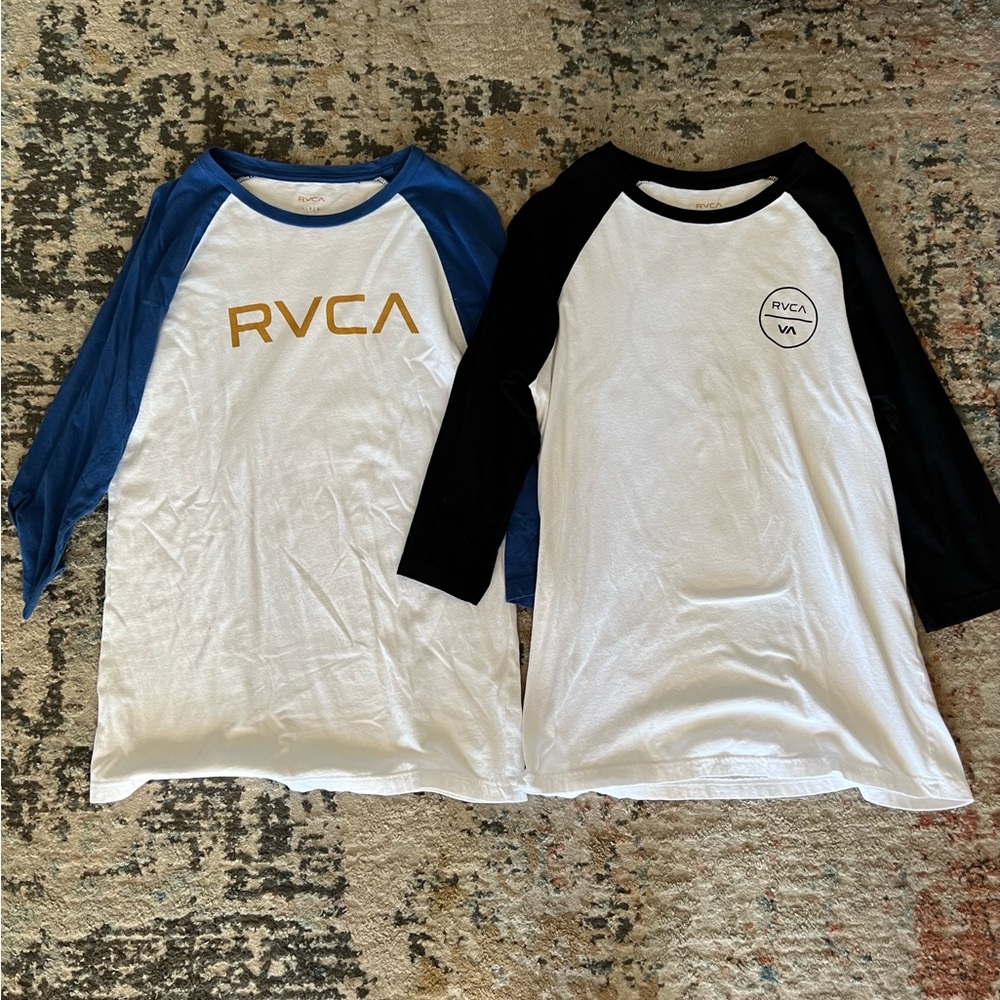 Two rvca 3/4 sleeve shirts